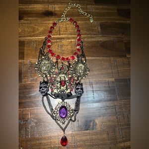 Betsey Johnson Dark Forest Spider Statement Necklace . SUPER RARE HTF Excellent